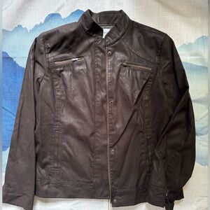 Chico’s Faux Brown Gator Pattern Jacket, Size 1 (M)